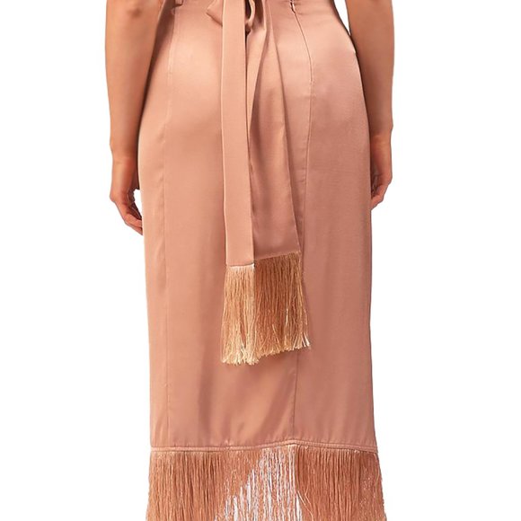 Rare London coral fringe skirt midi - Picture 3 of 3